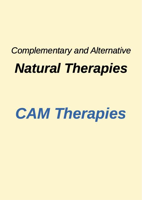 CAM Therapies